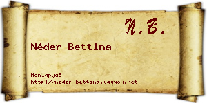 Néder Bettina névjegykártya