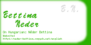 bettina neder business card